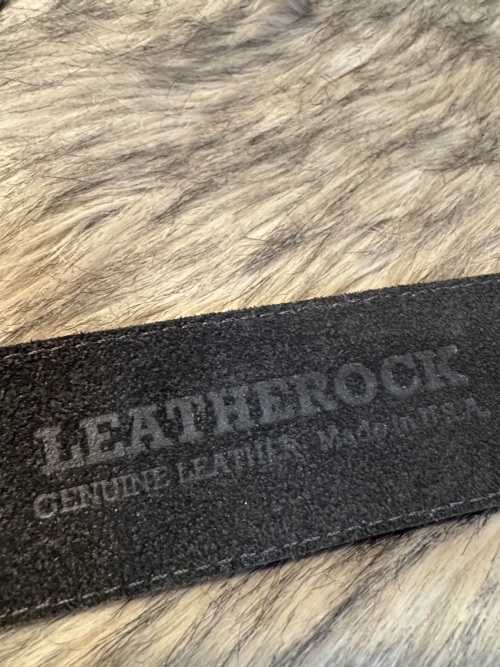 PRICE FIRM Leatherock Black Leather Belt Size M - Picture 2 of 5